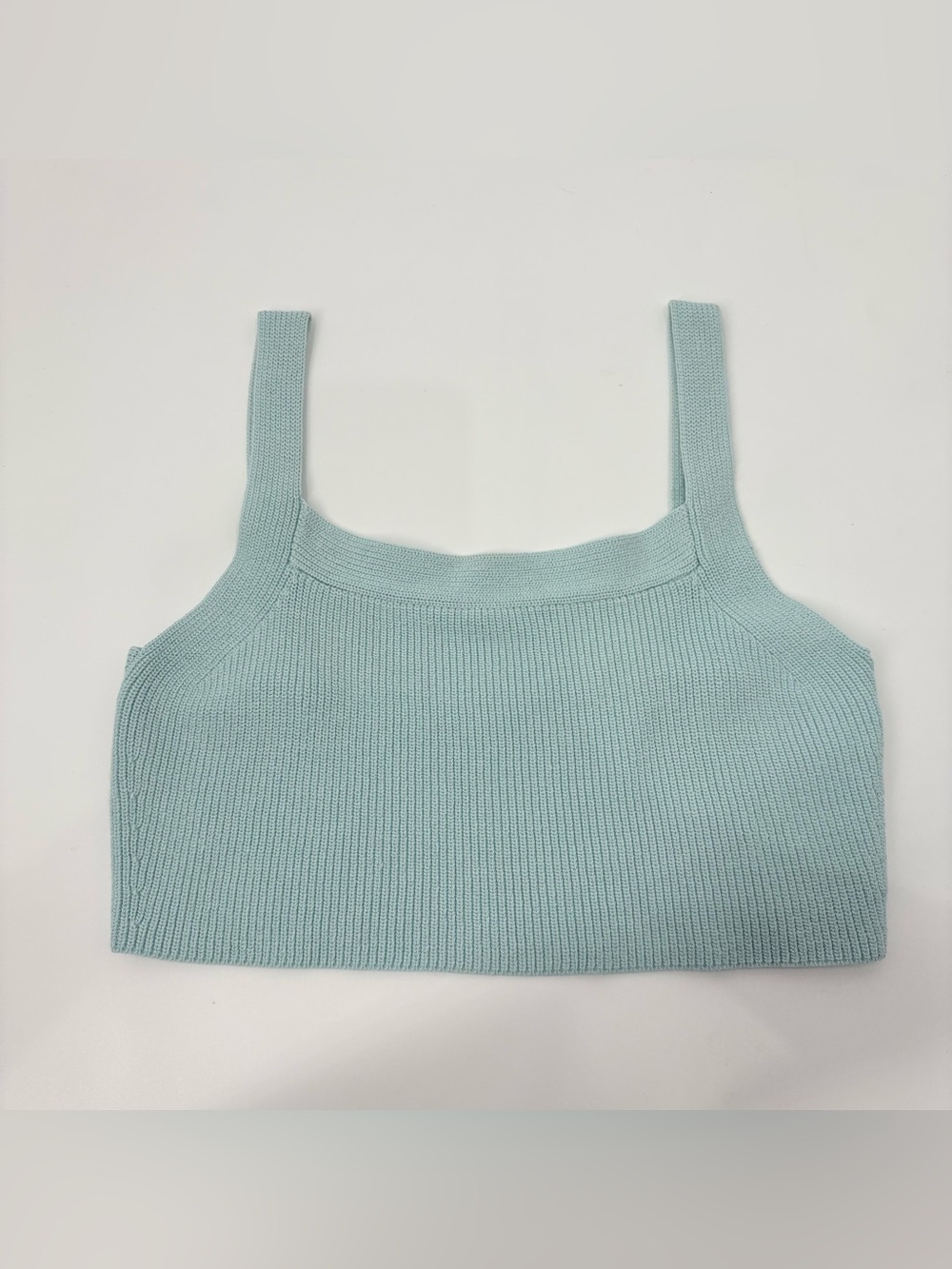 Artizia Wilfred Light Blue Cropped Knit Top